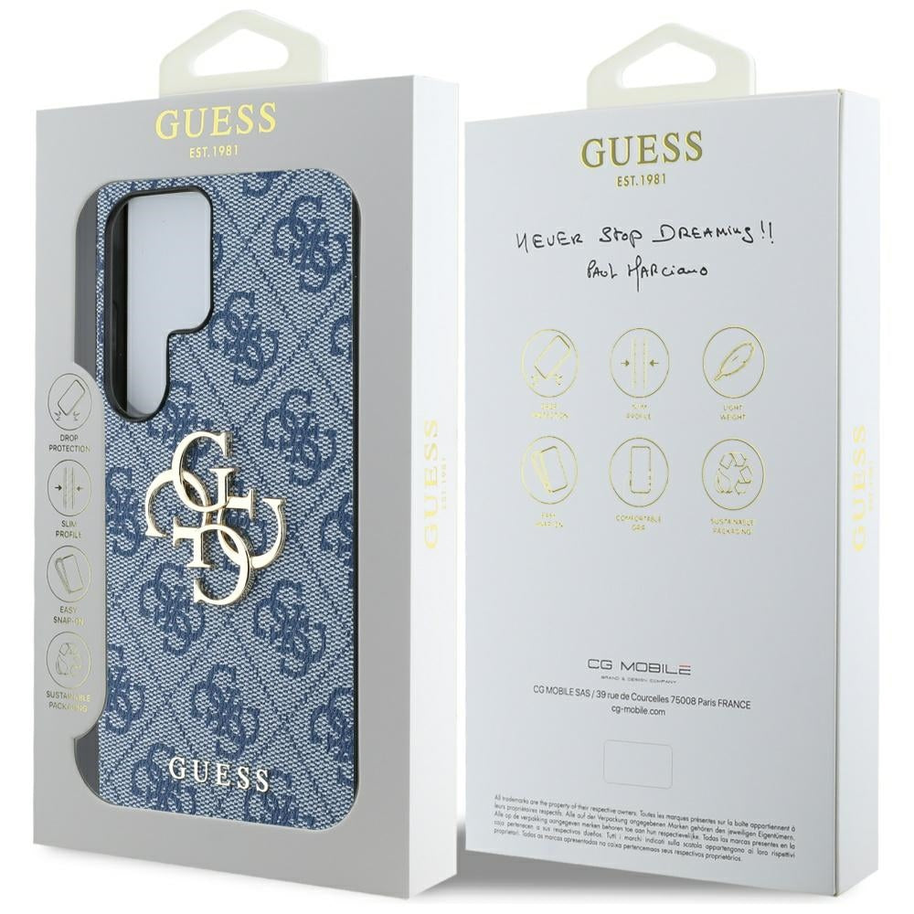 Etui na Samsung Galaxy S25 Ultra S938, Guess, 4G Big Logo, Niebieskie