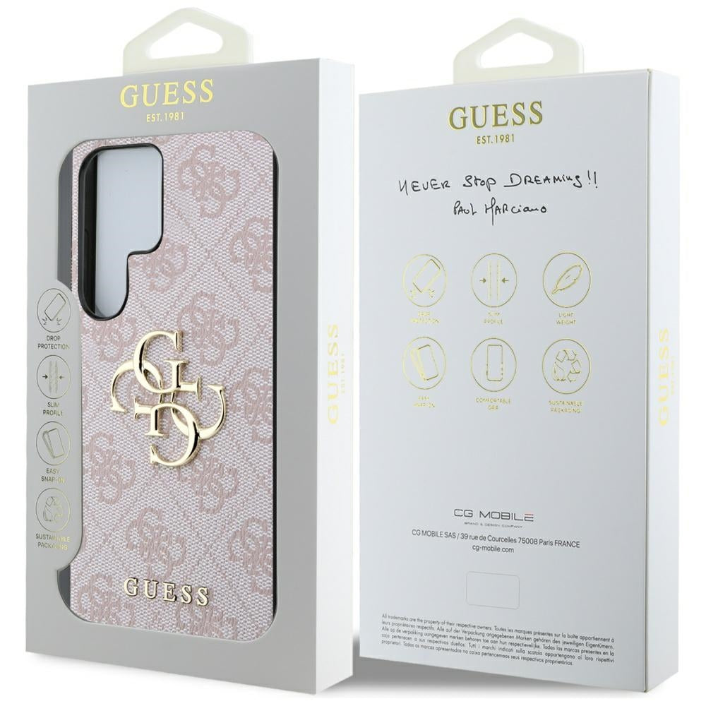 Etui na Samsung Galaxy S25 Ultra S938, Guess, 4G Big Logo, Różowy