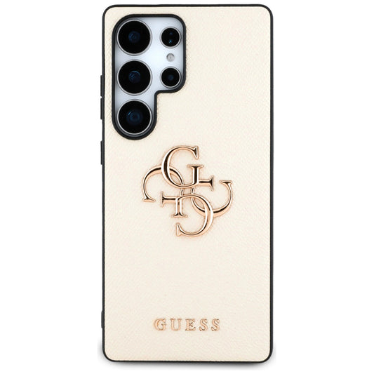 Etui na Samsung Galaxy S25 Ultra S938, Guess, 4G Grained Big and Classic Logo, Beżowy