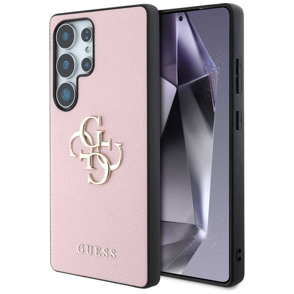 Etui na Samsung Galaxy S25 Ultra S938, Guess, 4G Grained Big and Classic Logo, Różowy