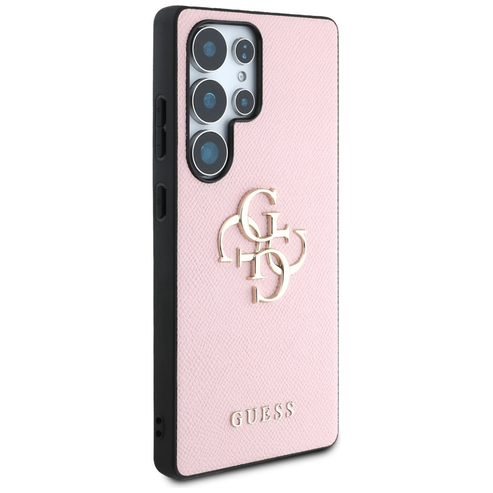 Etui na Samsung Galaxy S25 Ultra S938, Guess, 4G Grained Big and Classic Logo, Różowy