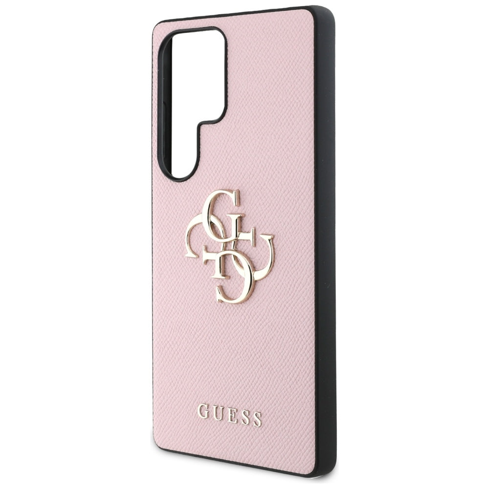 Etui na Samsung Galaxy S25 Ultra S938, Guess, 4G Grained Big and Classic Logo, Różowy