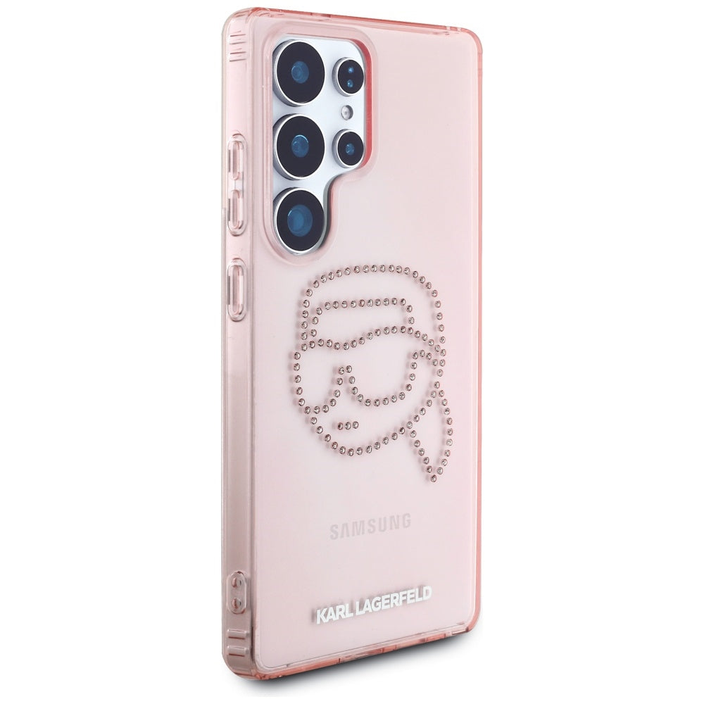 Etui na Samsung Galaxy S25 Ultra S938, Karl Lagerfeld, IML Luxury Karl's Head, Różowy