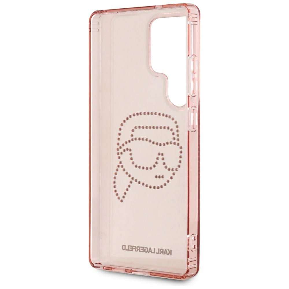 Etui na Samsung Galaxy S25 Ultra S938, Karl Lagerfeld, IML Luxury Karl's Head, Różowy