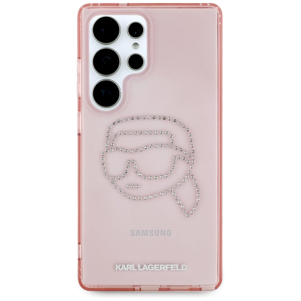 Etui na Samsung Galaxy S25 Ultra S938, Karl Lagerfeld, IML Luxury Karl's Head, Różowy