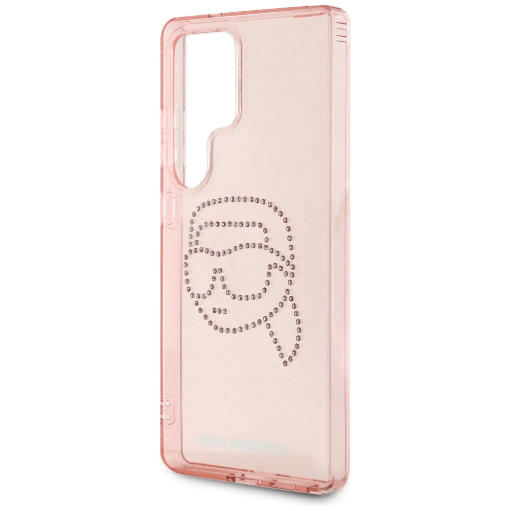 Etui na Samsung Galaxy S25 Ultra S938, Karl Lagerfeld, IML Luxury Karl's Head, Różowy