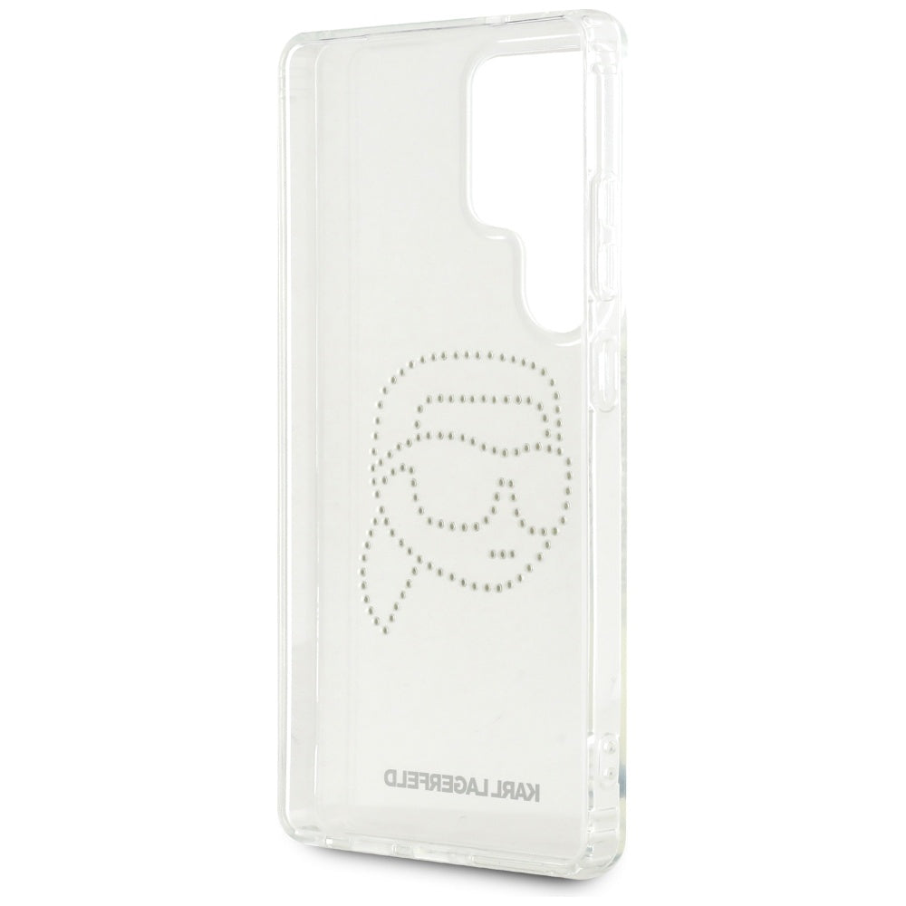 Etui na Samsung Galaxy S25 Ultra S938, Karl Lagerfeld, IML Rhinestones Karl's Head, Przezroczyste