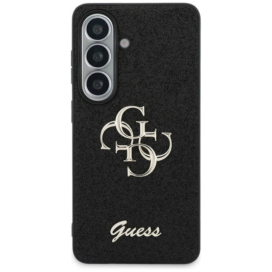 Etui na Samsung Galaxy S26 S942, Guess, Fixed Glitter Big 4G Metal Frame, Czarne