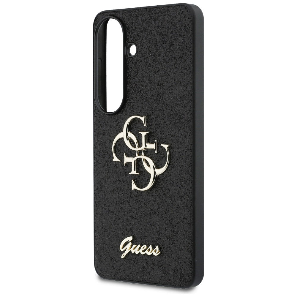 Etui na Samsung Galaxy S26 S942, Guess, Fixed Glitter Big 4G Metal Frame, Czarne