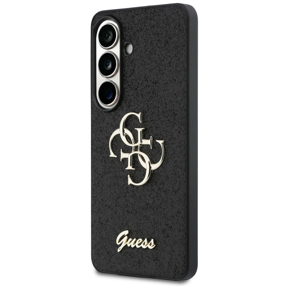 Etui na Samsung Galaxy S26 S942, Guess, Fixed Glitter Big 4G Metal Frame, Czarne