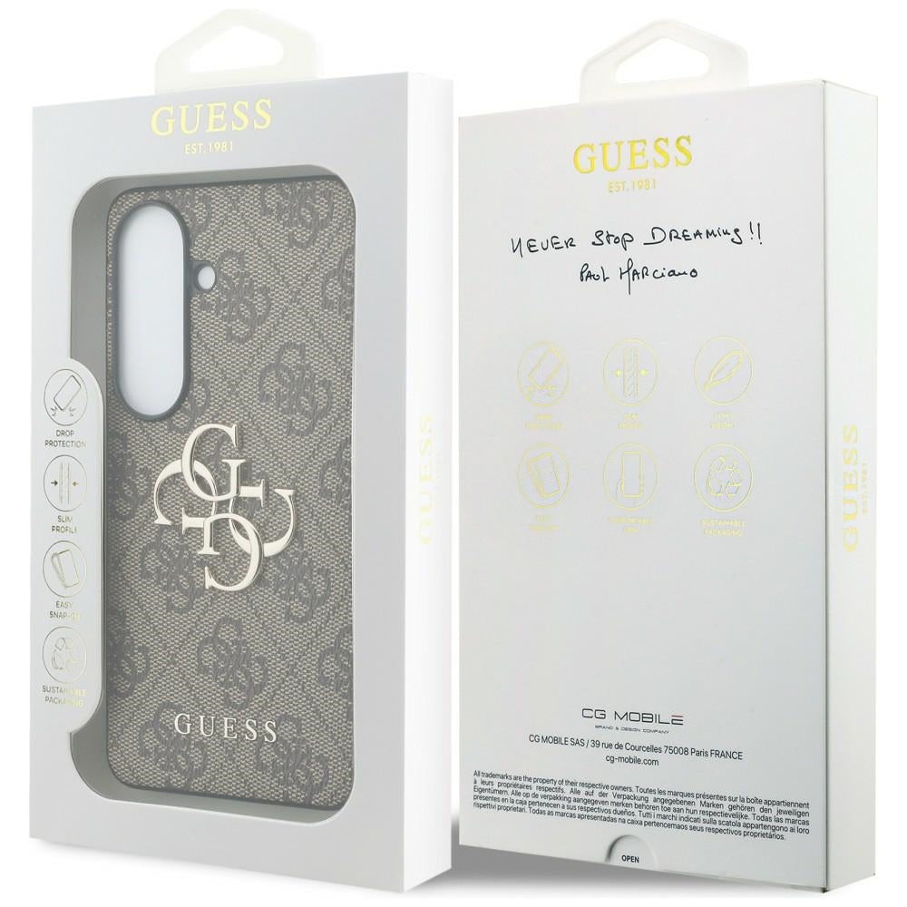 Etui na Samsung Galaxy S26 Plus S947, Guess, 4G Big Logo, Brązowy