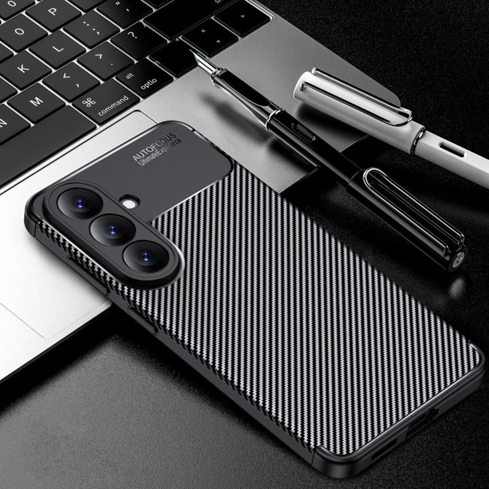 Etui na Samsung Galaxy S26 Plus S947, Techsuit, CarbonFiber, Czarne