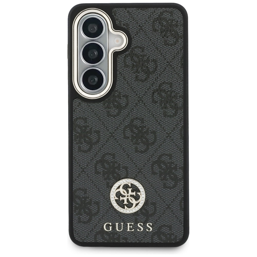 Etui na Samsung Galaxy S26 S942, GUESS, 4G Big Rhinestone Triangle Strap, Czarne