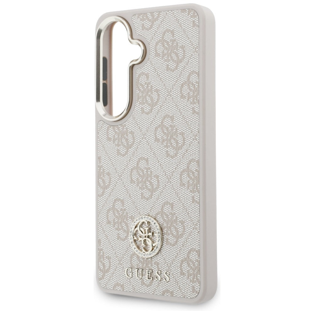 Etui na Samsung Galaxy S26 S942, GUESS, 4G Big Rhinestone Triangle Strap, Różowy