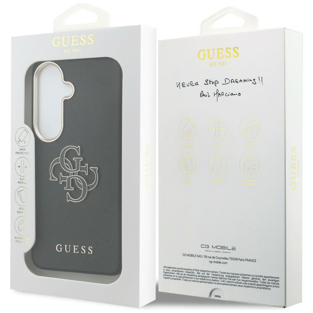 Etui na Samsung Galaxy S26 S942, Guess, 4G Grained Big and Classic Logo, Czarne