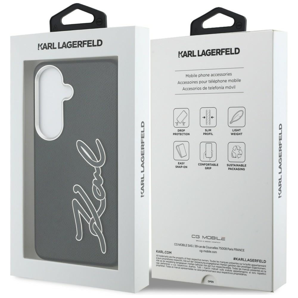 Etui na Samsung Galaxy S26 S942, Karl Lagerfeld, Signature Resin Logo, Czarne