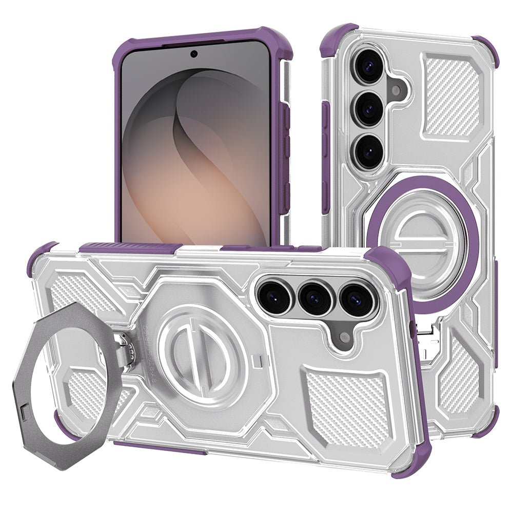 Etui na Samsung Galaxy S26, Techsuit, Carbon Shield Pro, Fioletowy