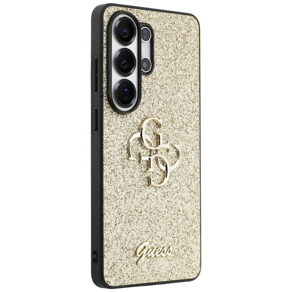 Etui na Samsung Galaxy S26 Ultra S948, Guess, Fixed Glitter Big 4G Metal Frame, Złote