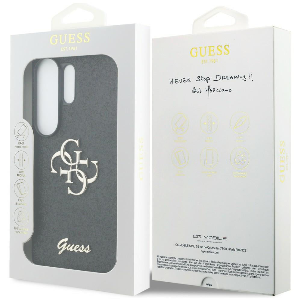 Etui na Samsung Galaxy S26 Ultra S948, Guess, Fixed Glitter Big 4G Metal Frame, Czarne