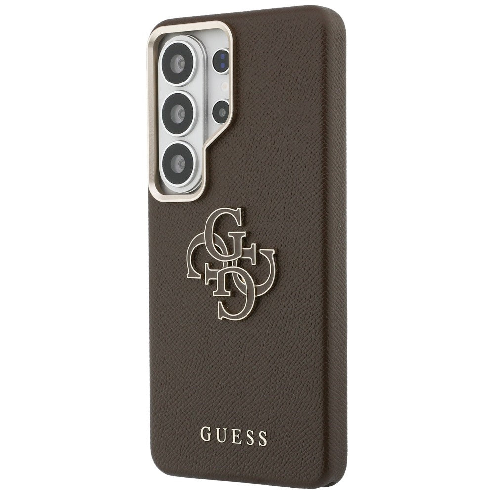 Etui na Samsung Galaxy S26 Ultra S948, Guess, 4G Grained Big and Classic Logo, Brązowy