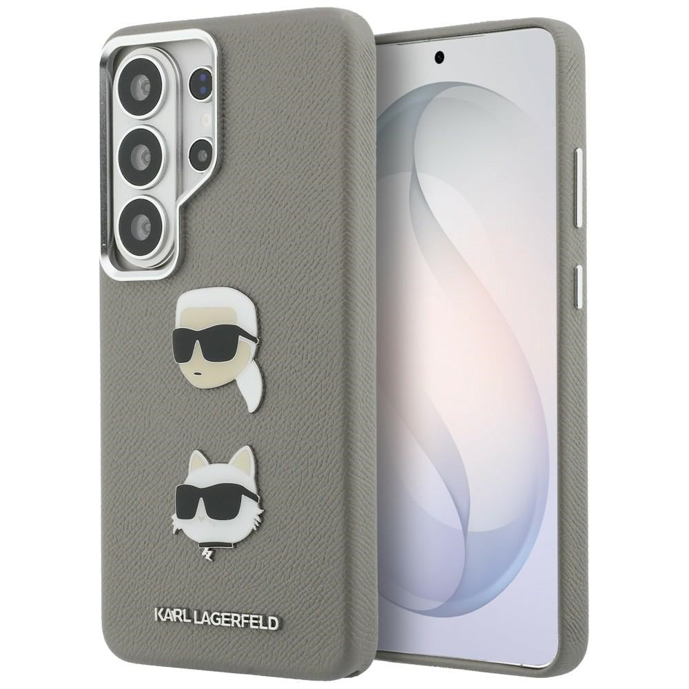 Etui na Samsung Galaxy S26 Ultra S948, Karl Lagerfeld, Saffiano Karl & Choupette's Head Pin, Szare