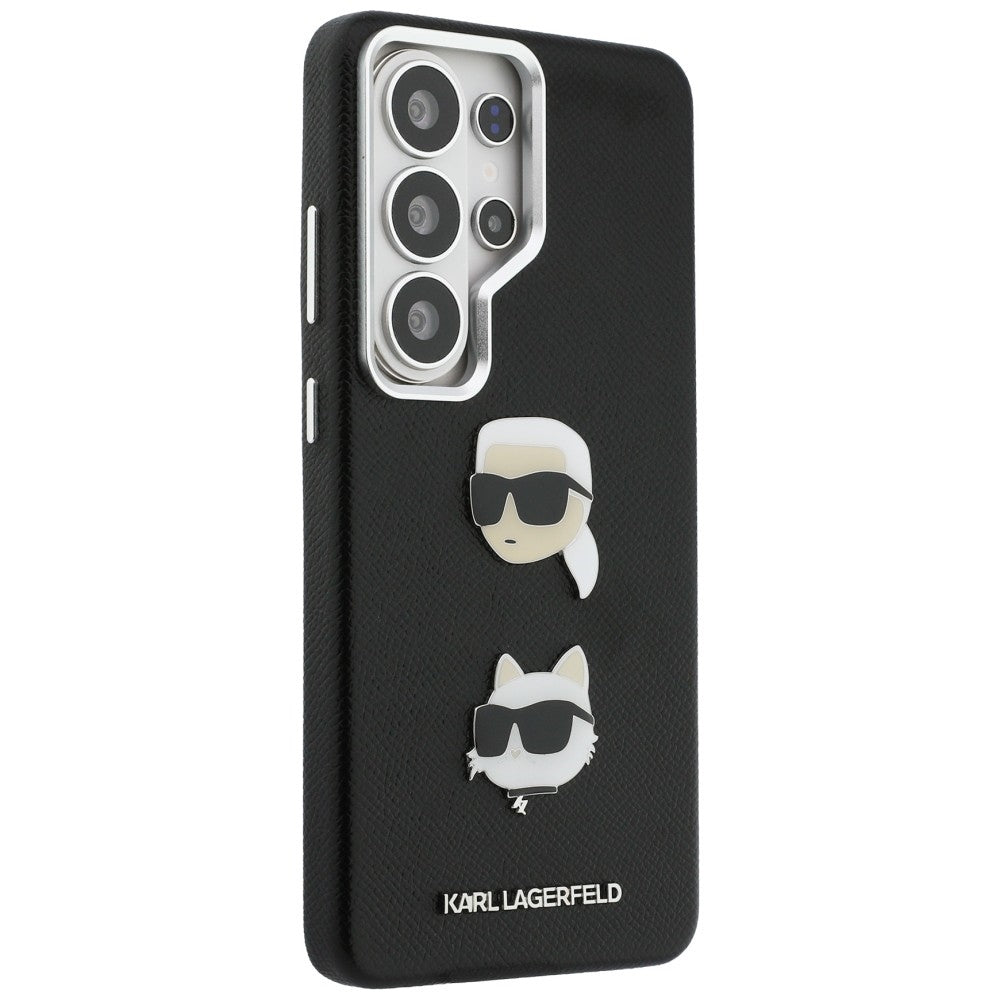 Etui na Samsung Galaxy S26 Ultra S948, Karl Lagerfeld, Saffiano Karl & Choupette's Head Pin, Czarne.