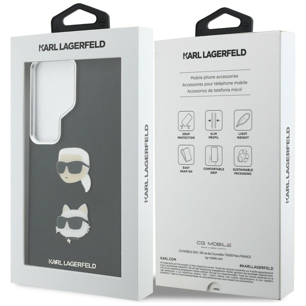 Etui na Samsung Galaxy S26 Ultra S948, Karl Lagerfeld, Saffiano Karl & Choupette's Head Pin, Czarne.