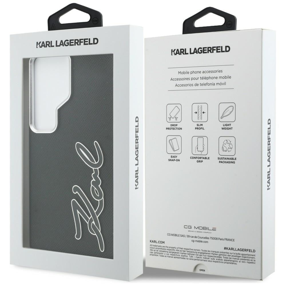 Etui na Samsung Galaxy S26 Ultra S948, Karl Lagerfeld, Signature Resin Logo, Czarne