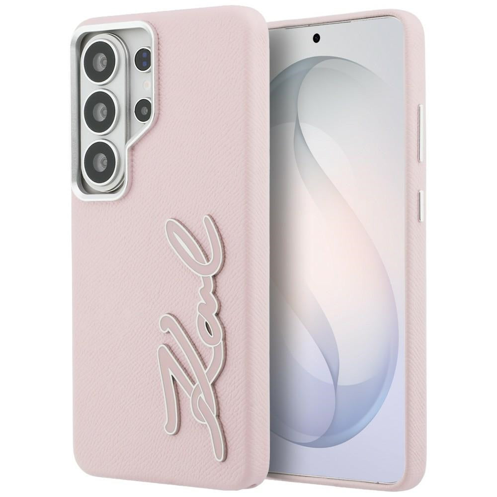 Etui na Samsung Galaxy S26 Ultra S948, Karl Lagerfeld, Signature Resin Logo, Różowy