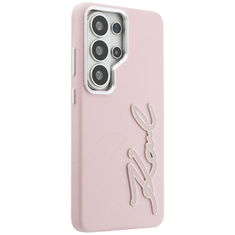 Etui na Samsung Galaxy S26 Ultra S948, Karl Lagerfeld, Signature Resin Logo, Różowy