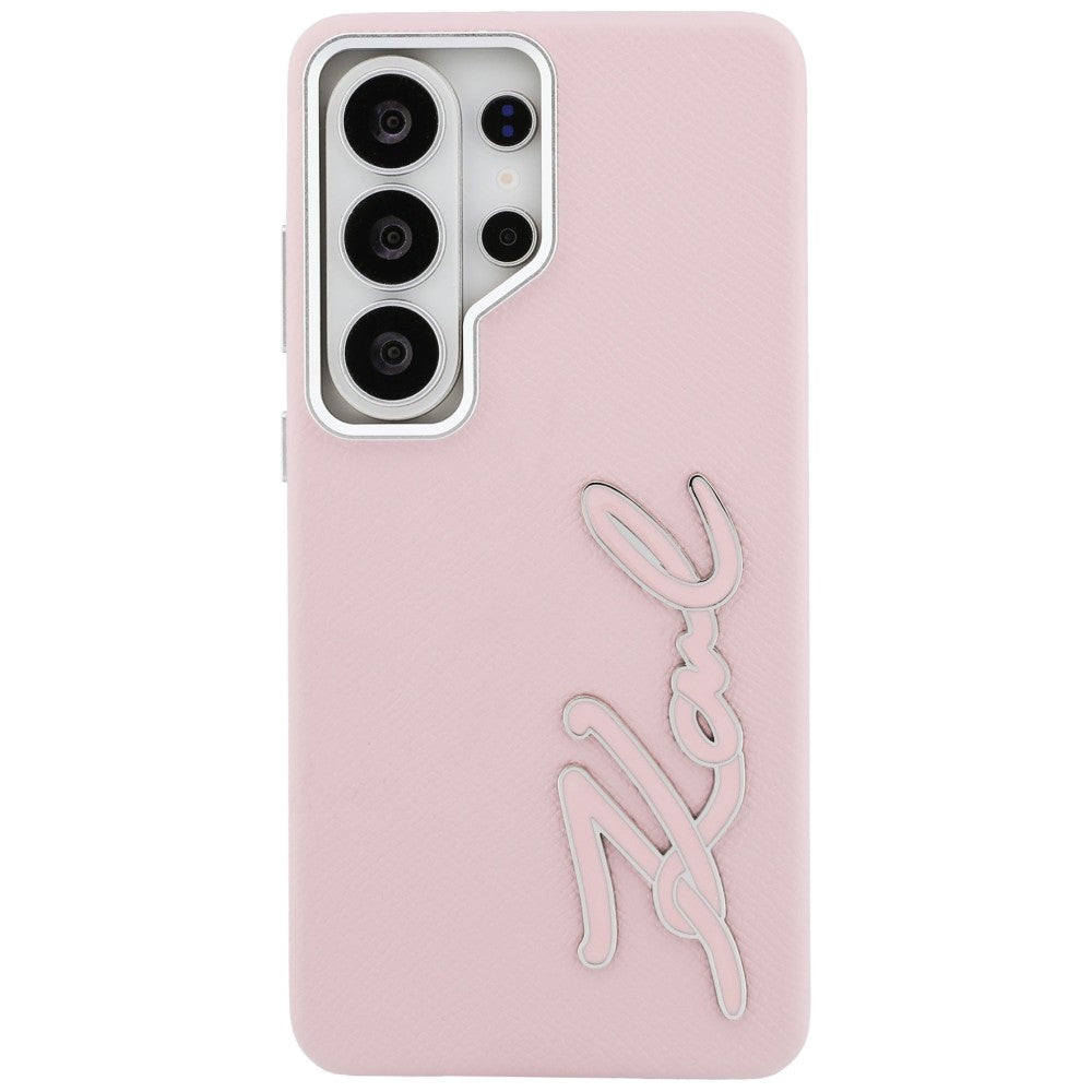 Etui na Samsung Galaxy S26 Ultra S948, Karl Lagerfeld, Signature Resin Logo, Różowy