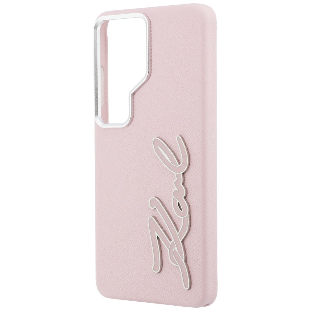 Etui na Samsung Galaxy S26 Ultra S948, Karl Lagerfeld, Signature Resin Logo, Różowy