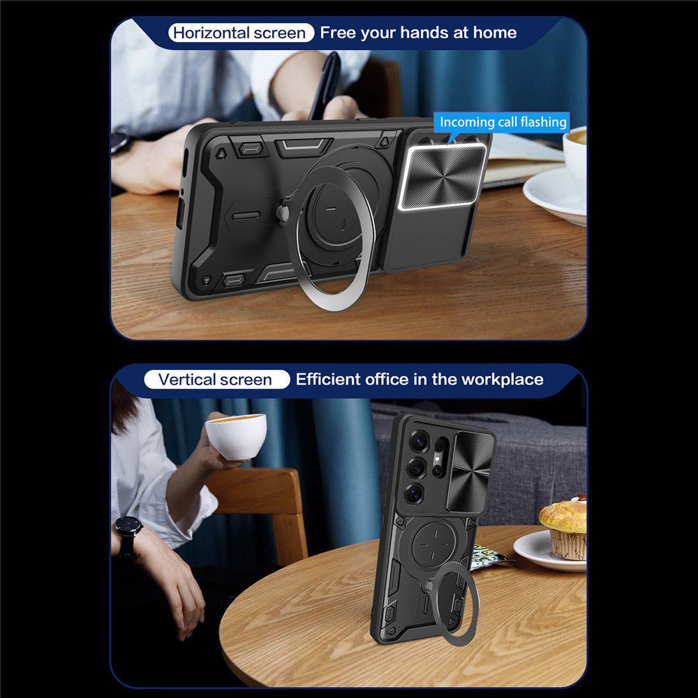 Etui na Samsung Galaxy S26 Ultra S948, Techsuit, CamGuard Pro, Różowo-Złote