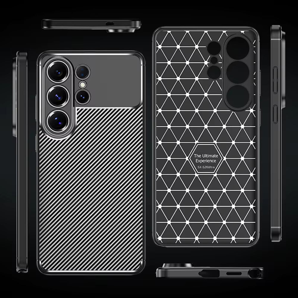 Etui na Samsung Galaxy S26 Ultra S948, Techsuit, CarbonFiber, Czarne
