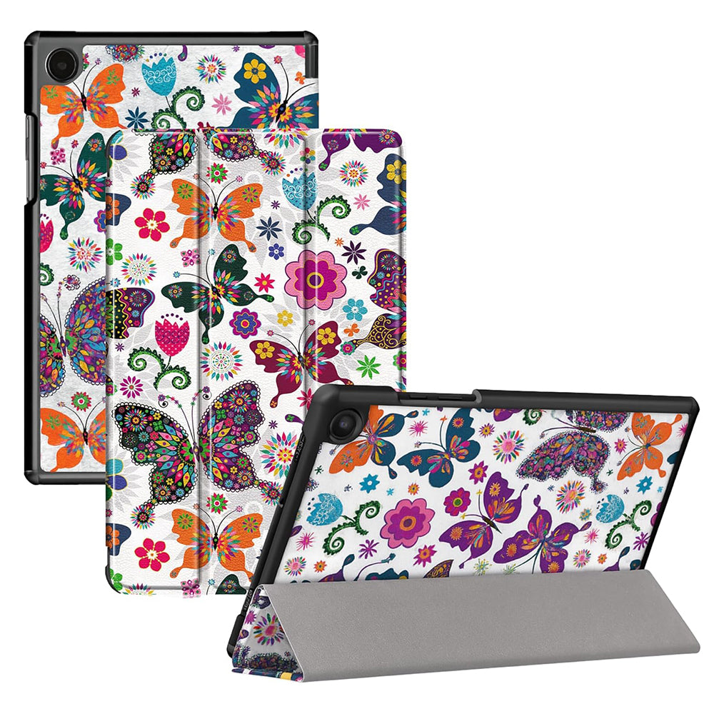 Etui na Samsung Galaxy Tab A11 / Tab A9, Techsuit, FoldPro Butterfly Nowy Model, Wielokolorowy