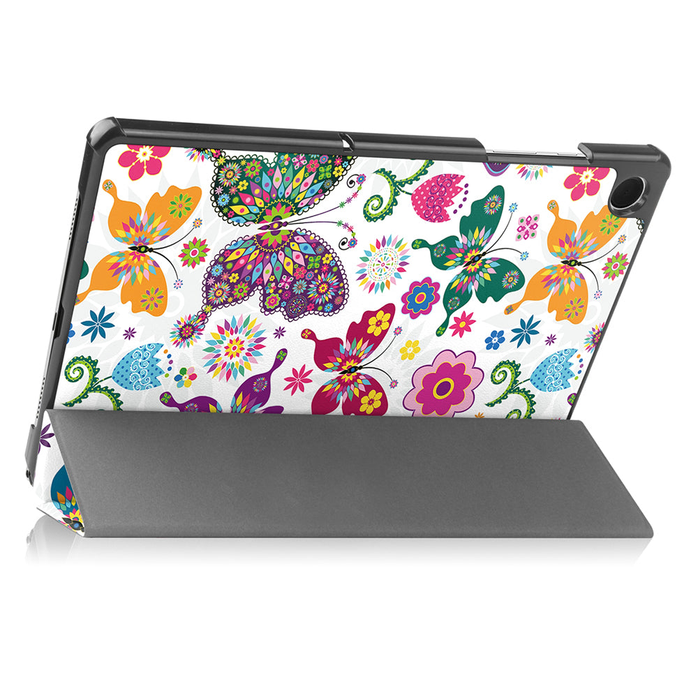 Etui na Samsung Galaxy Tab A11 / Tab A9, Techsuit, FoldPro Butterfly Nowy Model, Wielokolorowy