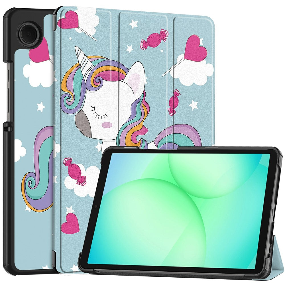 Etui na Samsung Galaxy Tab A11 / Tab A9, Techsuit, FoldPro Unicorn Nowy Model, Wielokolorowy
