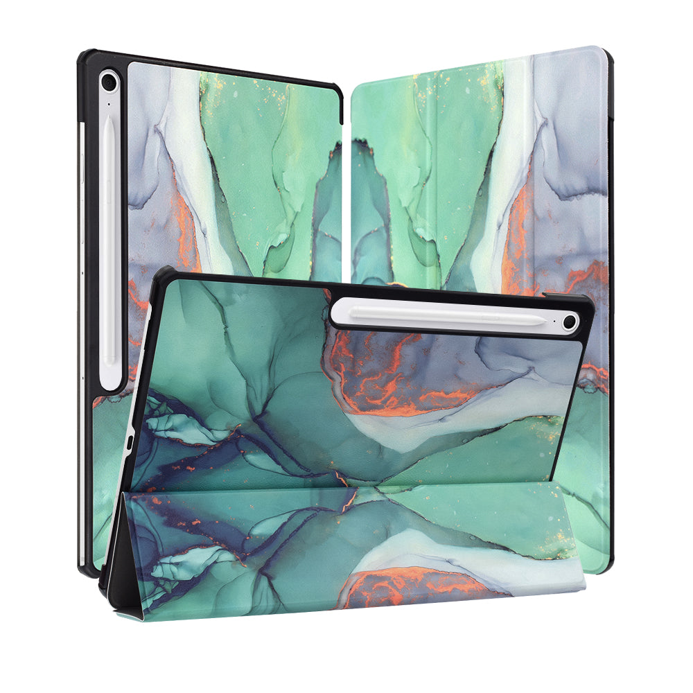 Etui na Samsung Galaxy Tab S10 FE+, Techsuit, FoldPro Green Time, wielokolorowe
