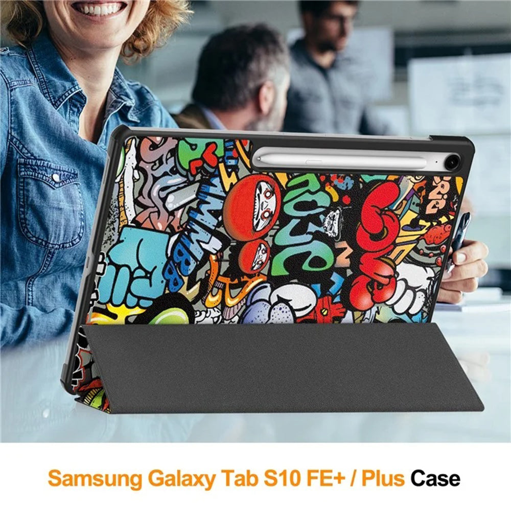 Etui na Samsung Galaxy Tab S10 FE+, Techsuit, FoldPro Urban Vibe, Wielokolorowe