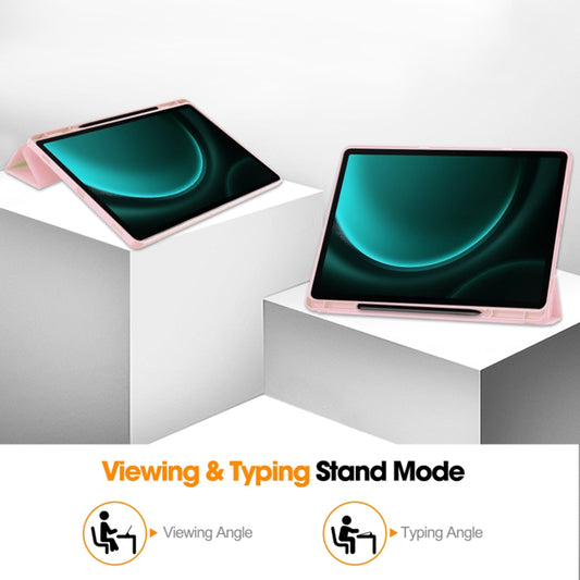 Etui na Samsung Galaxy Tab S10+ / Tab S9 FE+ / Tab S9+, Techsuit, Flex Trifold, Różowe