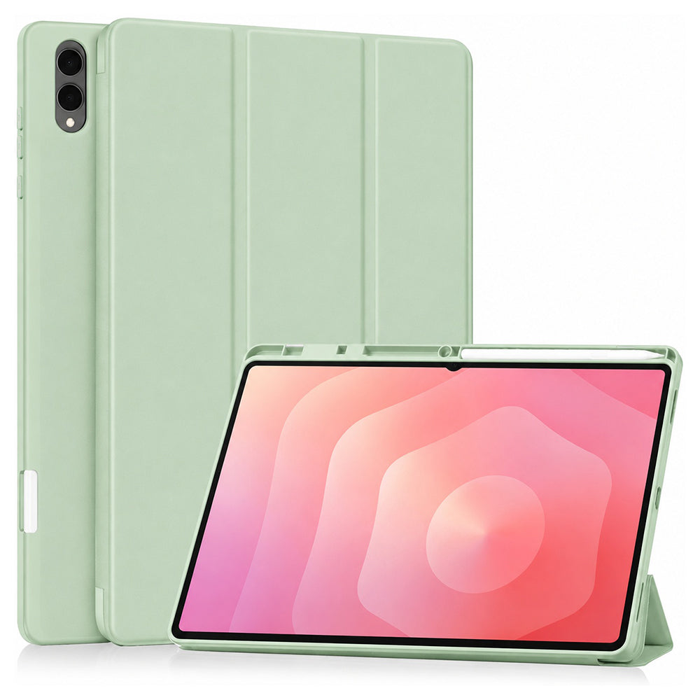 Etui na Samsung Galaxy Tab S12 Ultra / Tab S11 Ultra, Techsuit, Flex Trifold, Zielona Matcha