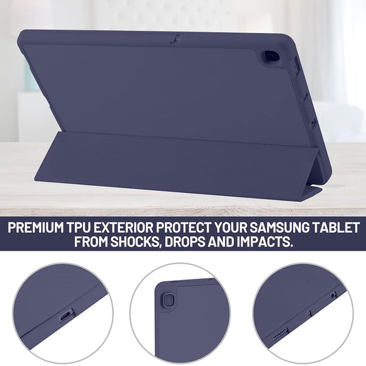 Etui na Samsung Galaxy Tab S6 Lite (2024) / Tab S6 Lite (2022) / Tab S6 Lite (2020), Techsuit, Flex Trifold, Granatowy