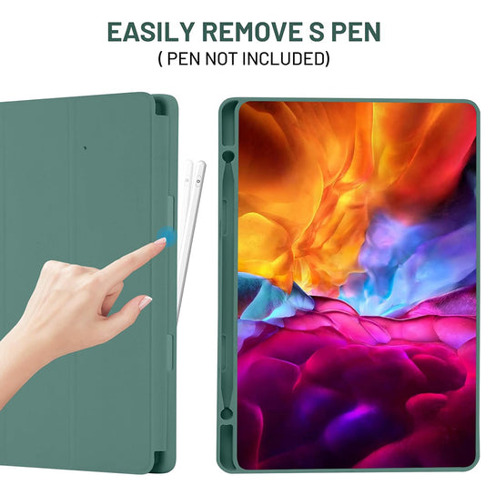 Etui na Samsung Galaxy Tab S6 Lite (2024) / Tab S6 Lite (2022) / Tab S6 Lite (2020), Techsuit, Flex Trifold, Zielony