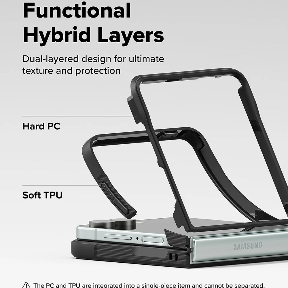 Etui do Samsung Galaxy Z Flip7 F766, Ringke, Onyx, czarne