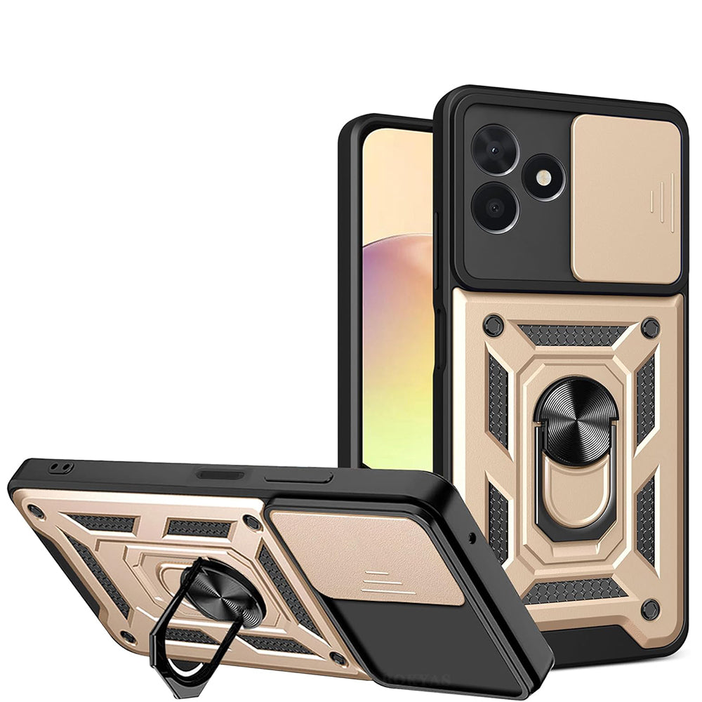 Etui na Samsung Galaxy Z Flip8 F776, Techsuit, CamShield, Złote