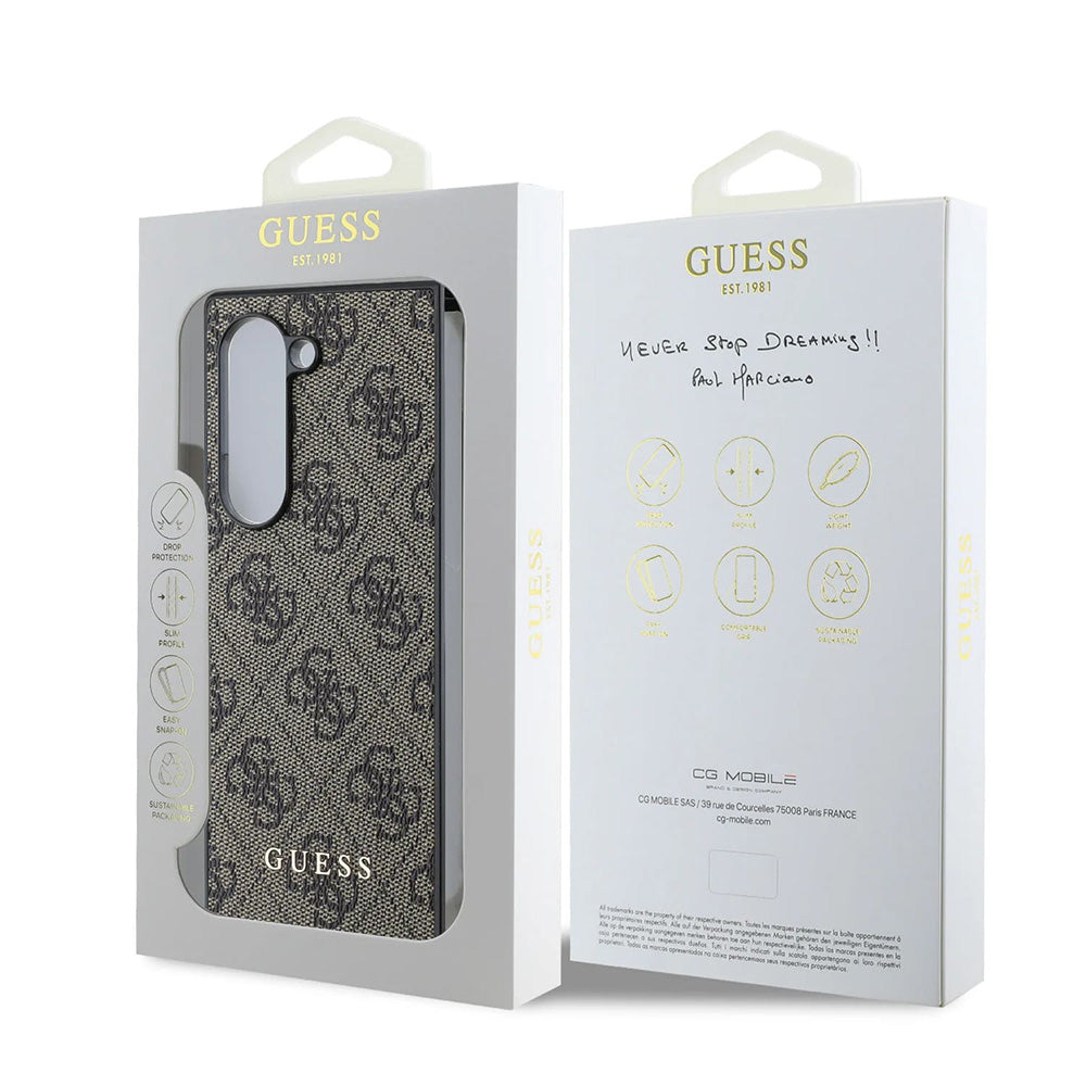 Etui na Samsung Galaxy Z Fold6 F956, Guess, 4G, Brązowy