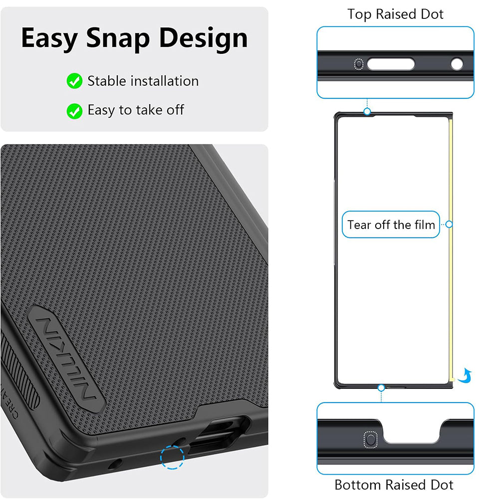 Etui na Samsung Galaxy Z Fold7 F966, Nillkin, Super Frosted Shield, czarne