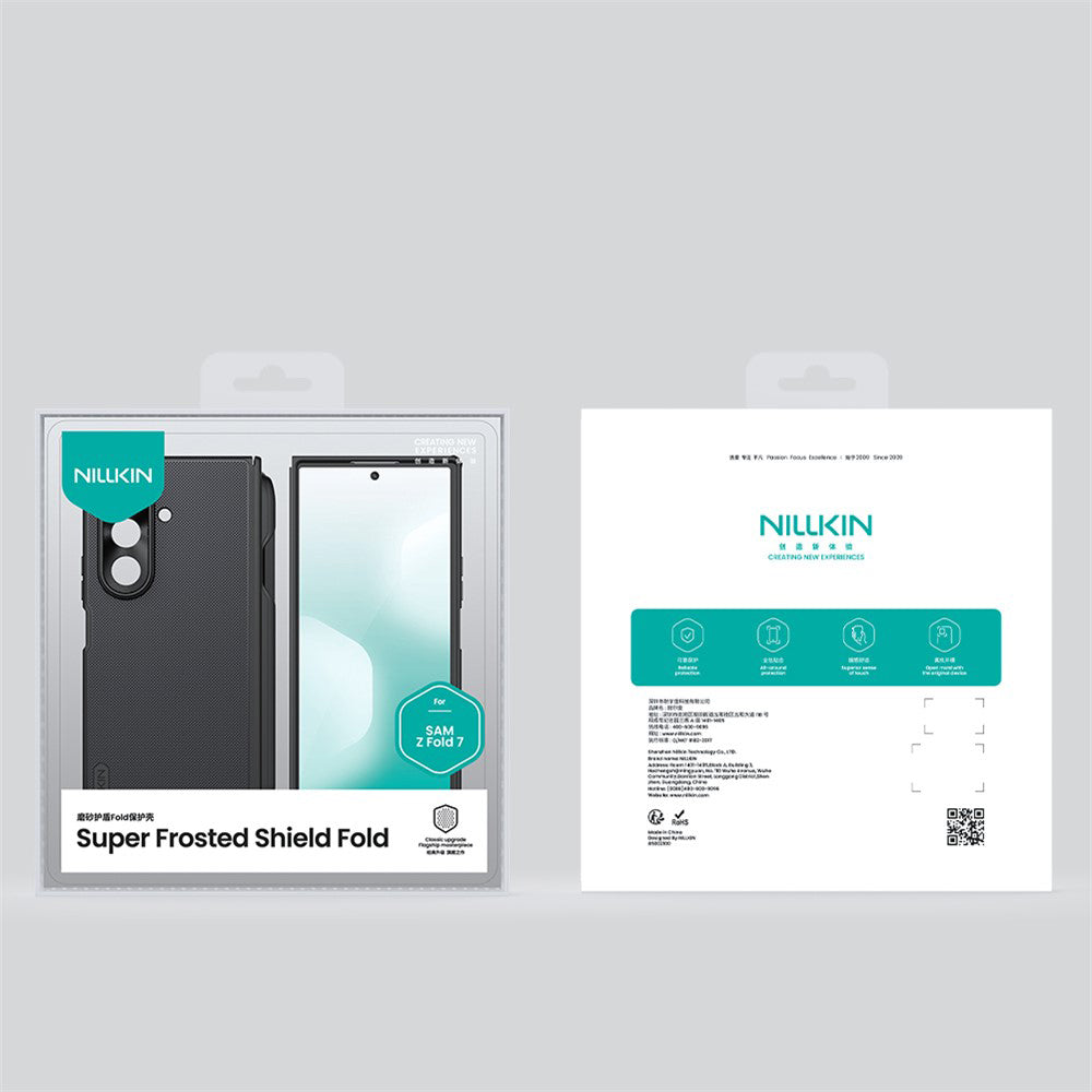 Etui na Samsung Galaxy Z Fold7 F966, Nillkin, Super Frosted Shield z uchwytem na długopis, czarne