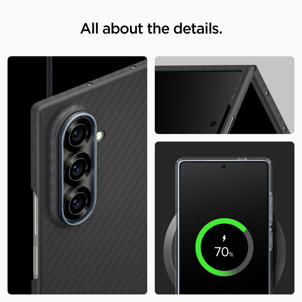 Etui do Samsung Galaxy Z Fold7 F966, Spigen, Air Skin, Czarne ACS09555