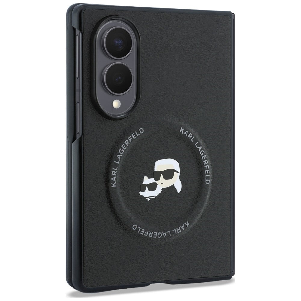 Etui na Samsung Galaxy Z Fold8 F971, Karl Lagerfeld, Karl & Choupette Head Pin, czarne
